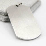 10pcs Matte Surface Men's Dogtag Pendant Stainless Steel Necklace