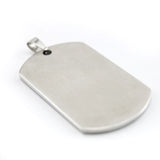 10pcs Matte Surface Men's Dogtag Pendant Stainless Steel Necklace
