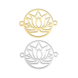 10pcs Stainless Steel Lotus Tree Of Life Charms for DIY Jewelry Making