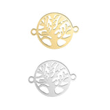 10pcs Stainless Steel Lotus Tree Of Life Charms for DIY Jewelry Making