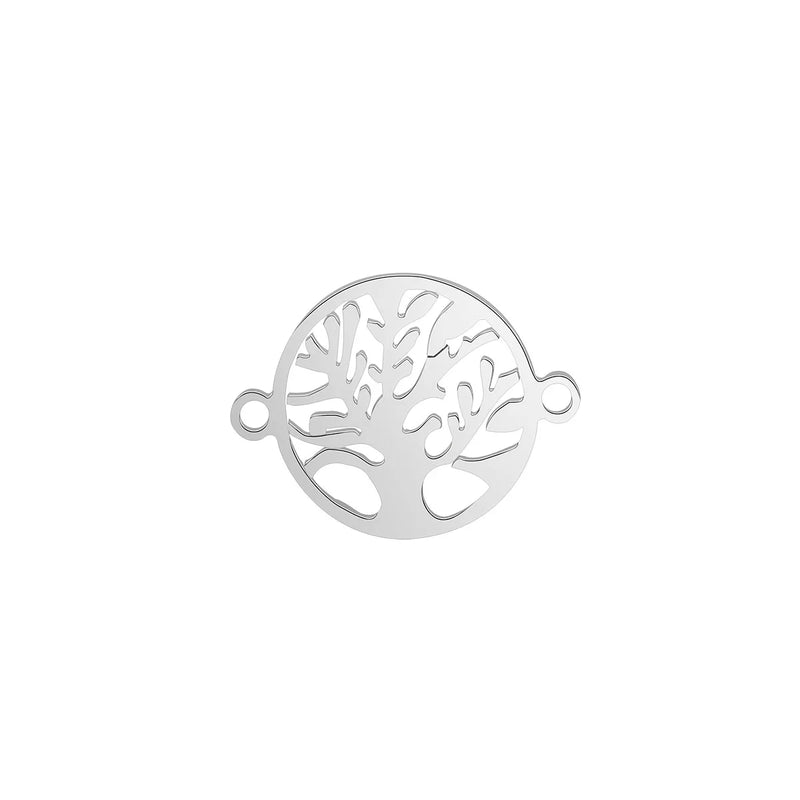 10pcs Stainless Steel Lotus Tree Of Life Charms for DIY Jewelry Making