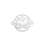 10pcs Stainless Steel Lotus Tree Of Life Charms for DIY Jewelry Making