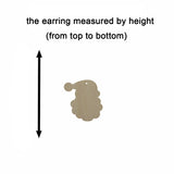 10pcs Unfinished Wooden Christmas Santa Hat Head Cutout Shape For Earrings