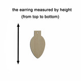 10pcs Wooden Christmas Light Bulb Cutout Shape Earring DIY Accessory