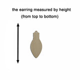 10pcs Wooden Christmas Light Bulb Cutout Shape Earring DIY Accessory
