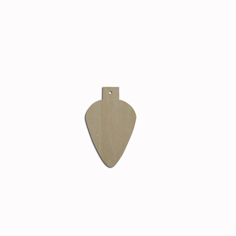 10pcs Wooden Christmas Light Bulb Cutout Shape Earring DIY Accessory
