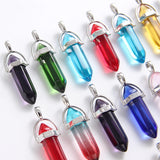 10pcs Purple Crystal Chakra Gem Stone Quartz Pendant for Men Women