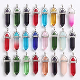 10pcs Purple Crystal Chakra Gem Stone Quartz Pendant for Men Women