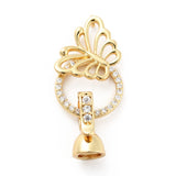 10 Butterfly Clasps CZ Brass Fold Over Clasps DIY Jewelry Making