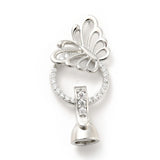 10 Butterfly Clasps CZ Brass Fold Over Clasps DIY Jewelry Making