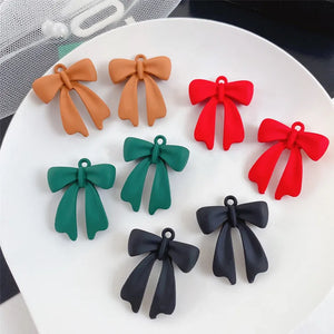 10pcs Butterfly Pendant Base Red Charms for Jewelry Making