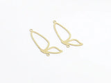 10pcs Butterfly Wings Earring Charms, Brass Wing Findings