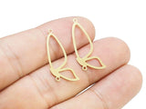 10pcs Butterfly Wings Earring Charms, Brass Wing Findings