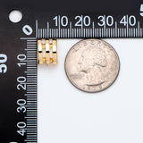 10pcs CZ Paved Adjustable Ear Cuffs, Plated Brass Earwire Earring Clips