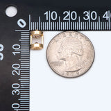 10pcs CZ Paved Cylinder Hourglass Charms for DIY Jewelry Making