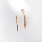 10pcs CZ Paved Earring Hooks, 18K Plated Earwires