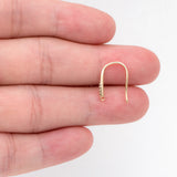 10pcs CZ Paved Earring Hooks, 18K Plated Earwires