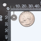 10pcs CZ Paved Filigree Coin Charm Earring Findings