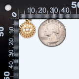 10pcs CZ Paved Flower Evil Eye Charms 17x15mm