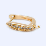 10pcs CZ Paved Lever Back Earring Wires with Open Jump Ring
