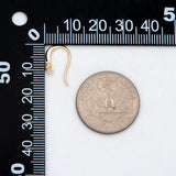 10pcs CZ Paved Earring Hooks, 18K Plated Brass Earwires
