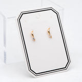10pcs CZ Paved Earring Hooks, 18K Plated Brass Earwires