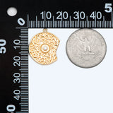 10pcs CZ Paved Gap Disc Charm Necklace Jewelry Making Supplies