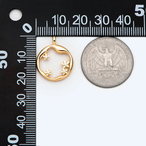 10pcs CZ Paved Star and Circle Pendants, Rhinestone Hoop Charms