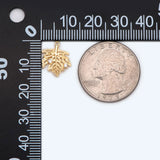10pcs CZ Paved Maple Leaf Charms for Jewelry Making DIY