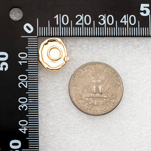 10pcs CZ Paved Oval Ear Posts, Oval Stud Earrings, Jewelry Making DIY Supplies