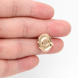 10pcs CZ Paved Oval Ear Posts, Oval Stud Earrings, Jewelry Making DIY Supplies