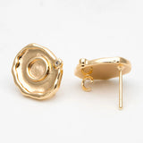 10pcs CZ Paved Oval Ear Posts, Oval Stud Earrings, Jewelry Making DIY Supplies