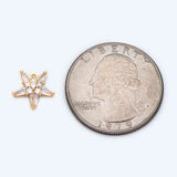 10pcs CZ Paved Star Charm Pendant 10mm, Earring Findings, Jewelry Making