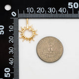 10pcs CZ Paved Sun Charms, Sun Pendants for Jewelry Making DIY (GB-3497)