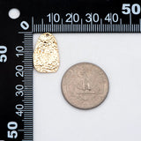 10pcs CZ Paved Hammered Irregular Charm 18K Plated Geometric Pendants