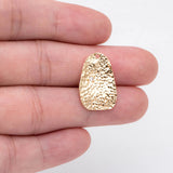 10pcs CZ Paved Hammered Irregular Charm 18K Plated Geometric Pendants