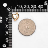 10pcs CZ Paved Heart Charms 14x10mm Plated Brass Pendants DIY Jewelry Making