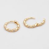 10pcs CZ Paved Hoop Earrings, 10mm, Dainty Huggie Earrings