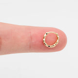 10pcs CZ Paved Hoop Earrings, 10mm, Dainty Huggie Earrings