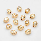 10pcs CZ Paved Spacer Beads, Plated Brass, DIY Jewelry Making Supplies (GB-3499)