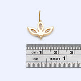 CZ Paved Leaf Ear Post 17x14mm, Crawler Earrings, Dainty Studs