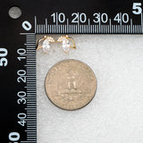 10pcs CZ Paved Leaf Earring, Flower Earring, Brass Plated