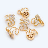 CZ Paved Safety Pin Ear Cuff, Dainty Earring (GB-2073)