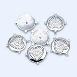10pcs CZ Paved Heart Evil Eye Charm 25x23mm, DIY Jewelry Making