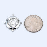 10pcs CZ Paved Heart Evil Eye Charm 25x23mm, DIY Jewelry Making