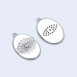 10pcs CZ Paved Silver Evil Eye Charm 15.5x10mm