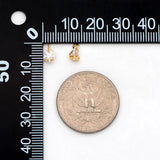 10pcs CZ Paved Star Charm Pendants 5mm, Real Plated Brass