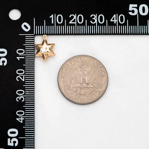 10pcs CZ Paved Star Charms 13x10mm, Star Pendants for Jewelry Making (GB-3130)