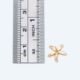 10pcs CZ Paved Starfish Ear Posts, Plated Brass Star Stud Earrings