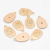 10pcs CZ Paved Sun Charms 18K Plated Brass Pendants For Jewelry Making DIY